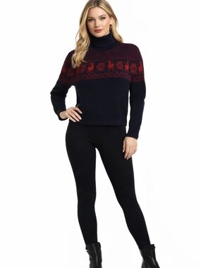 Tommy Hilfiger Women's Turtleneck Sweater with Snowflake Pattern NWT/Size XL/